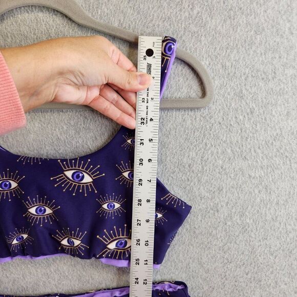 Kitty and Vibe Bikini Third Eye Reversible XS Scoop Top M2 High Rise Bottom - Picture 12 of 15